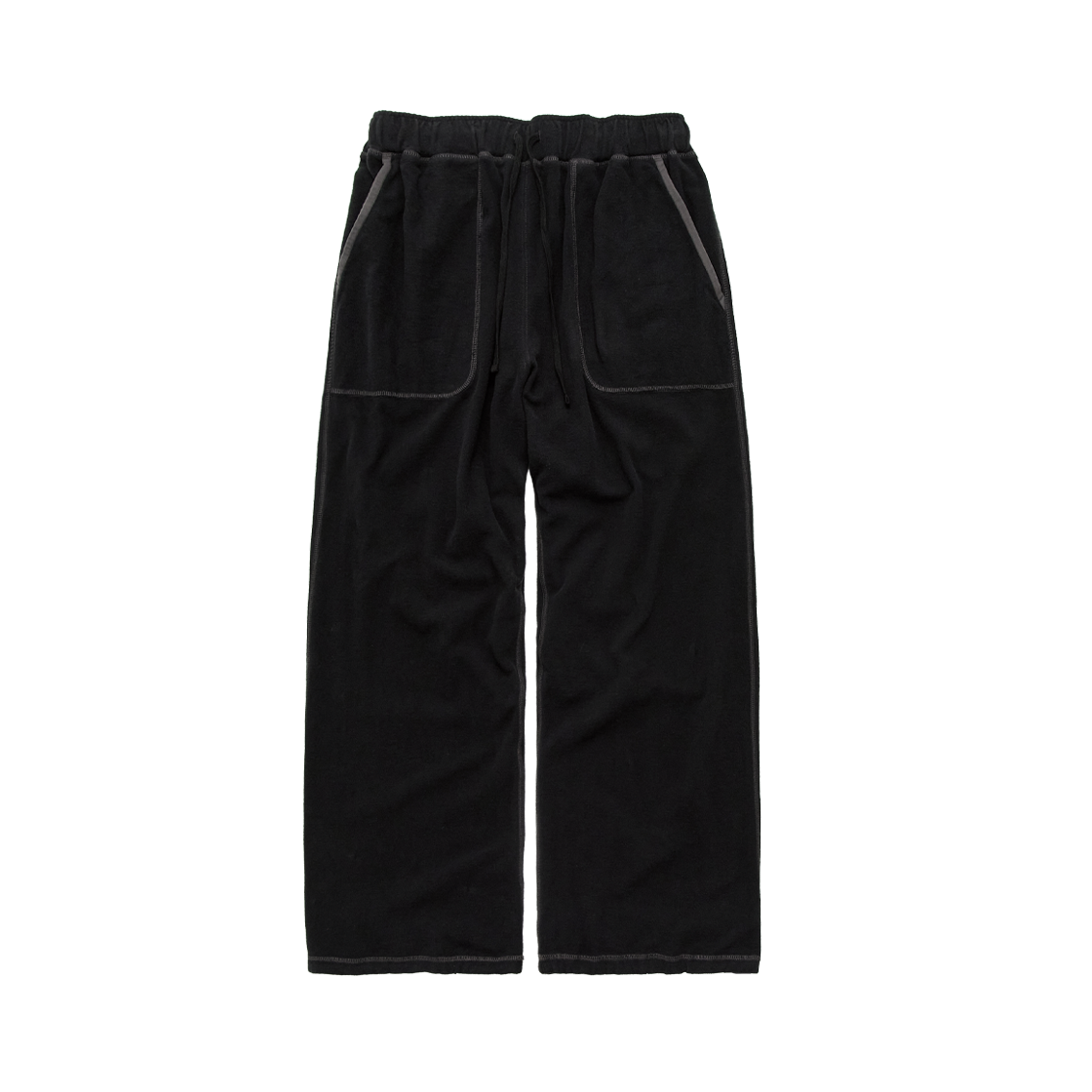 Polyteru - Cover Stitch Sweat Pants (Black) product image 1 | TRAB K-Fashion Australia