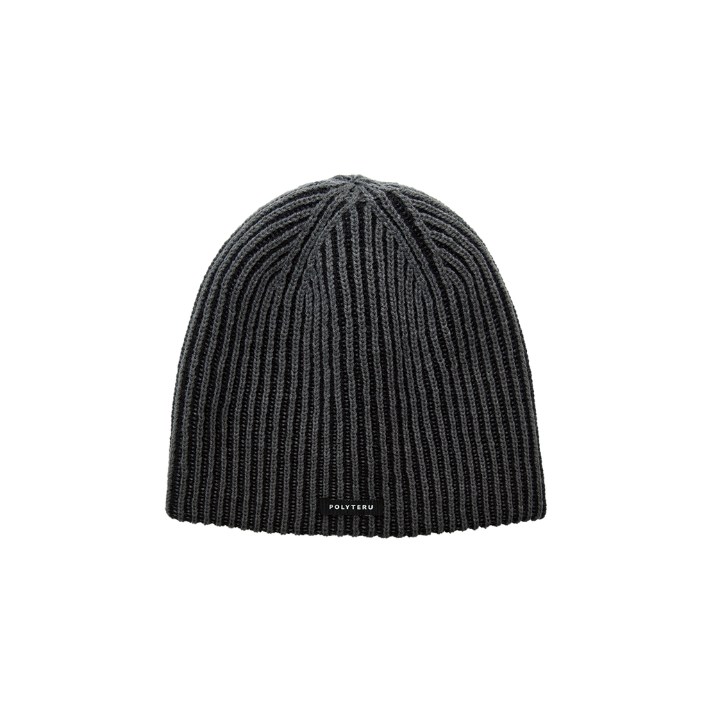 Polyteru - Knit Beanie (Ribbed Charcoal) product image 1 | TRAB K-Fashion Australia