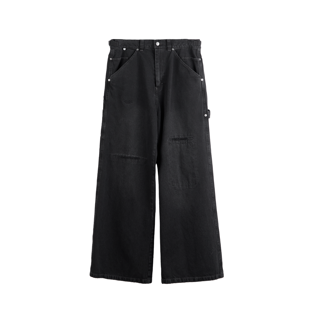 Polyteru - Damaged Carpenter Pants (Washed Black) product image 1 | TRAB K-Fashion Australia