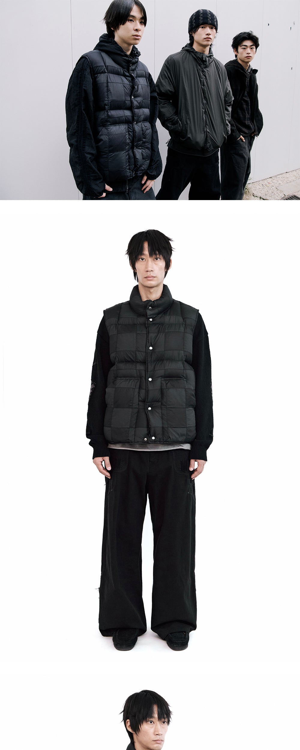 Polyteru - Patched Down Puffer Vest (Black) product image 3 | TRAB K-Fashion Australia