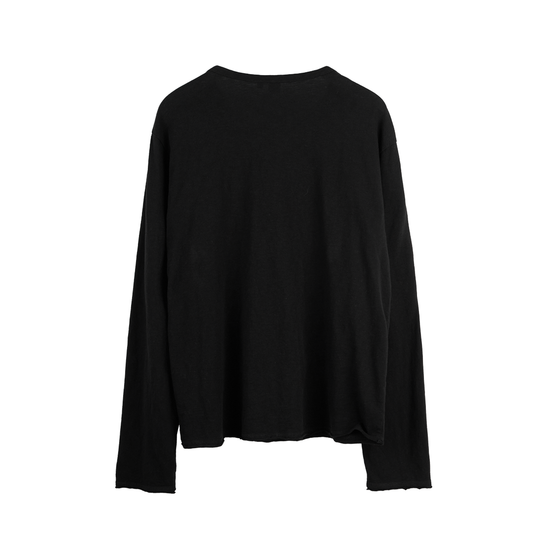 Polyteru - Slub Henley Neck Long Sleeves (Black) product image 2 | TRAB K-Fashion Australia