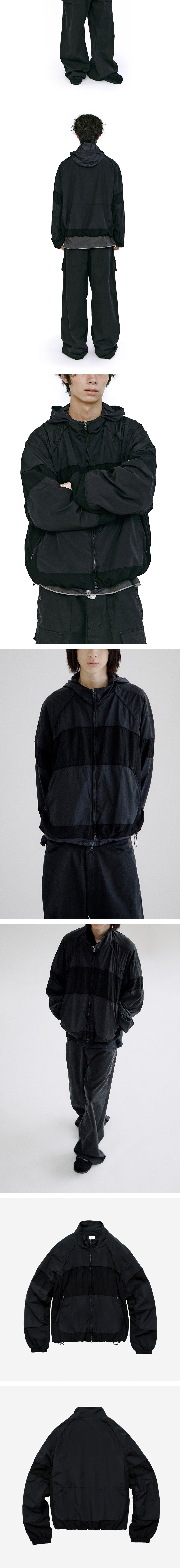 Polyteru - Old Piped Track Jumper Black & (Black) product image 4 | TRAB K-Fashion Australia