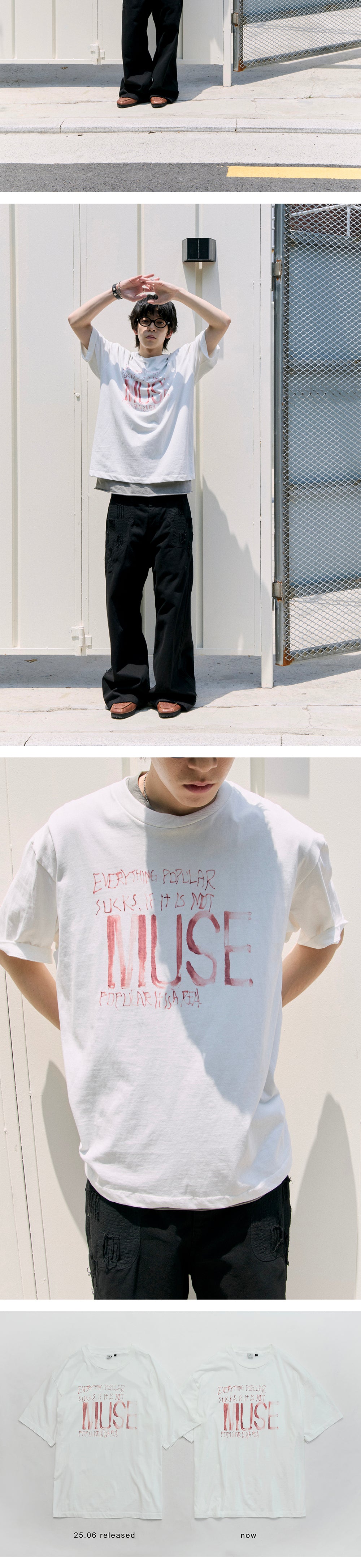 Polyteru - 1011 Marka Muse 1/2 Tee (Used White) product image 4 | TRAB K-Fashion Australia