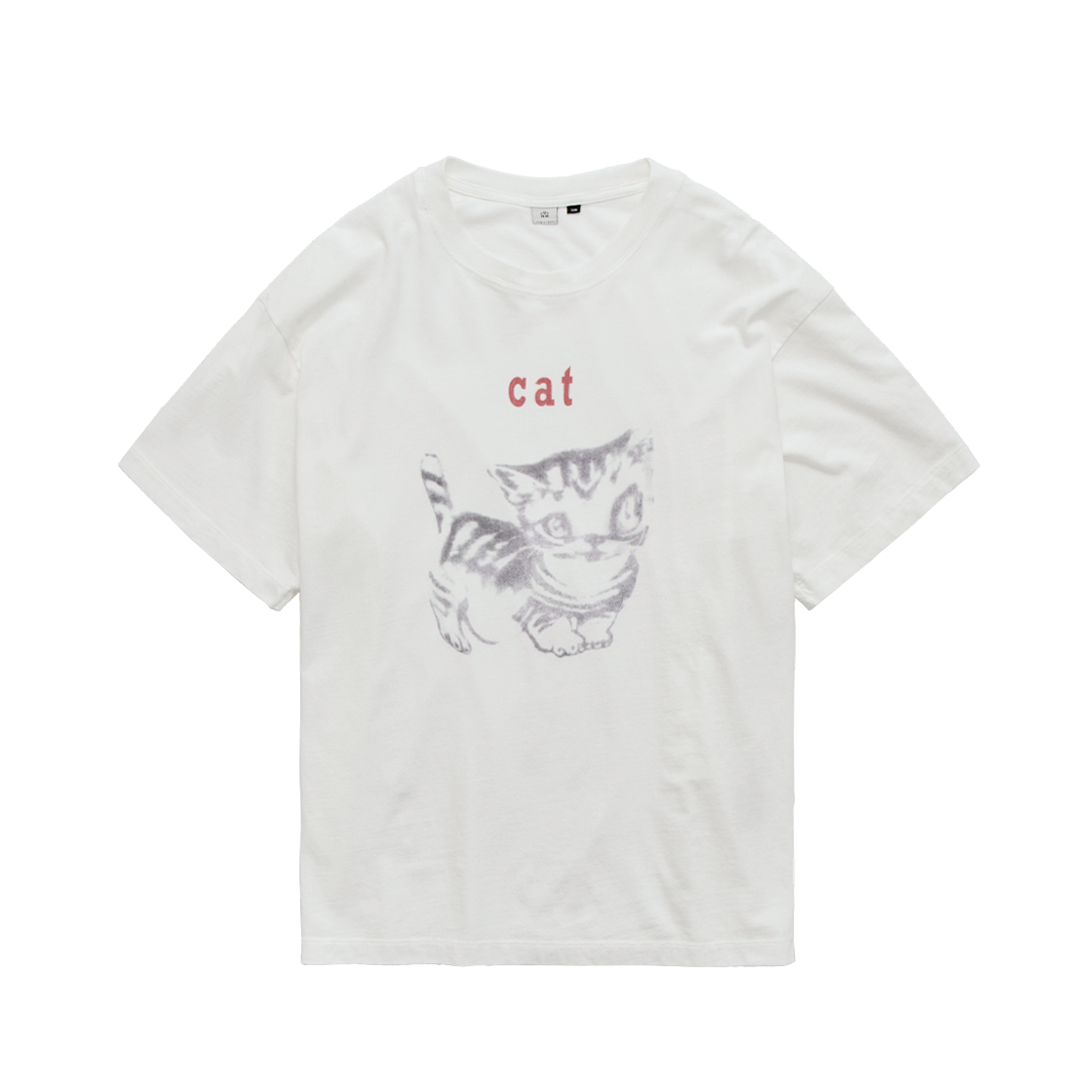 Polyteru - HANK Cat 1/2 Tee (White) product image 1 | TRAB K-Fashion Australia