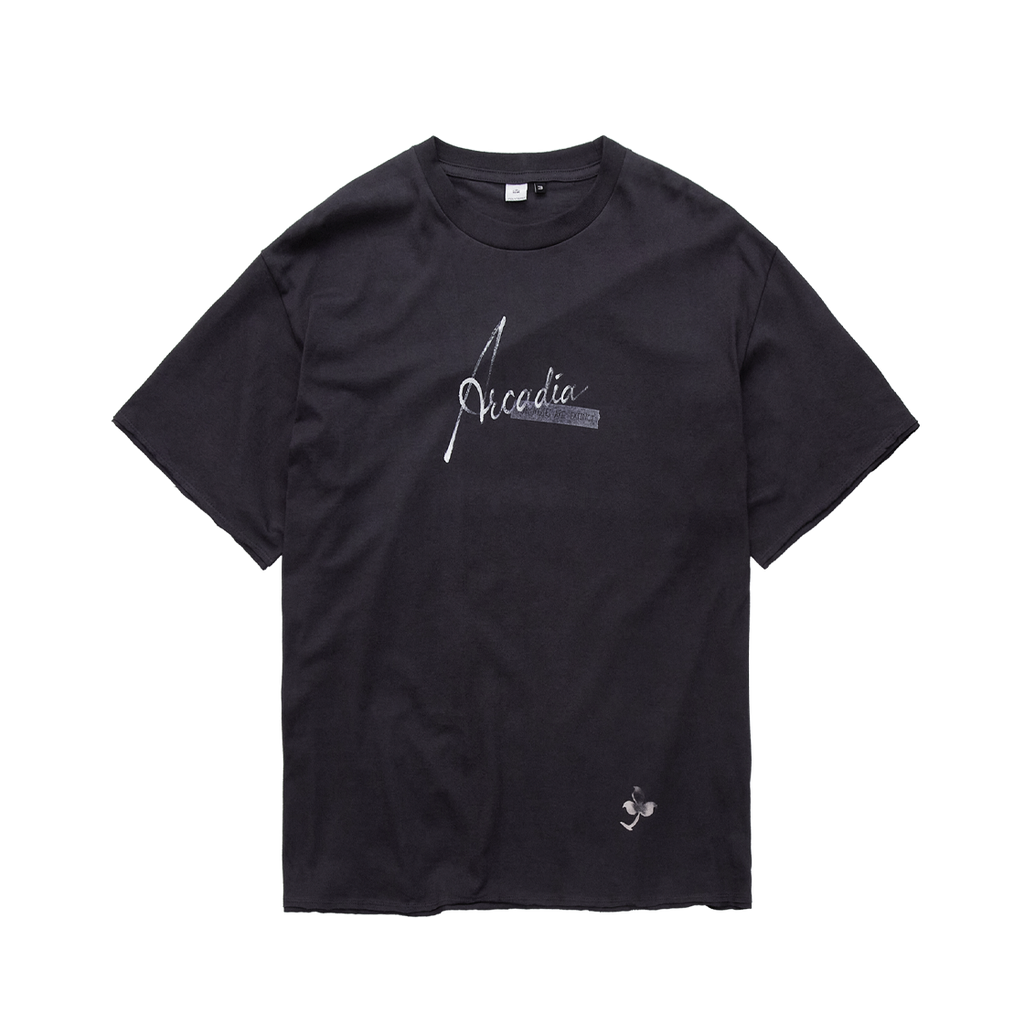 Polyteru - 1/2 Graphic T-Shirt 'Arcadia' Raw Cut (Purple Navy) product image 1 | TRAB K-Fashion Australia