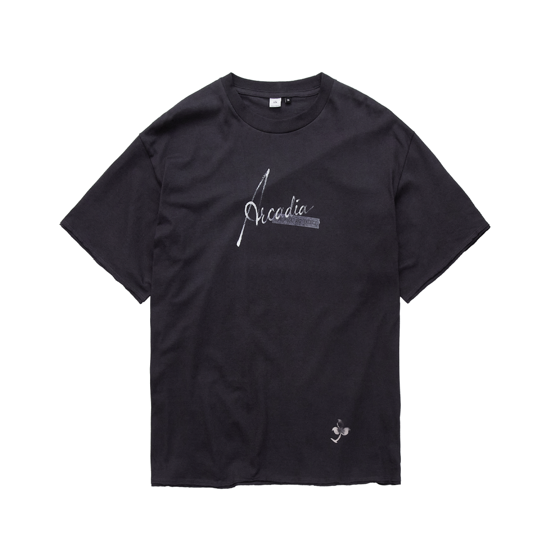 Polyteru - 1/2 Graphic T-Shirt 'Arcadia' Raw Cut (Purple Navy) product image 1 | TRAB K-Fashion Australia