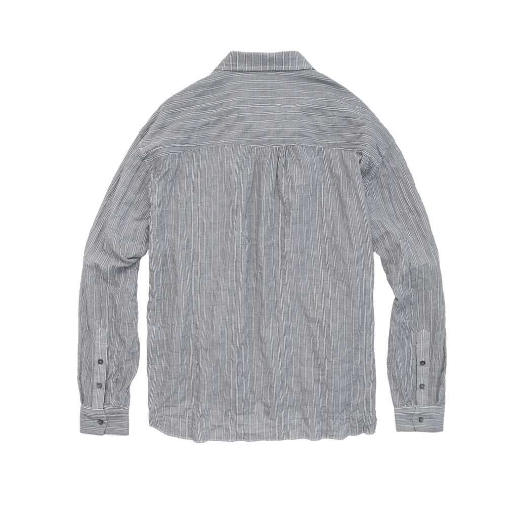 Polyteru - Zip Up Shirts (Striped Gray) product image 2 | TRAB K-Fashion Australia