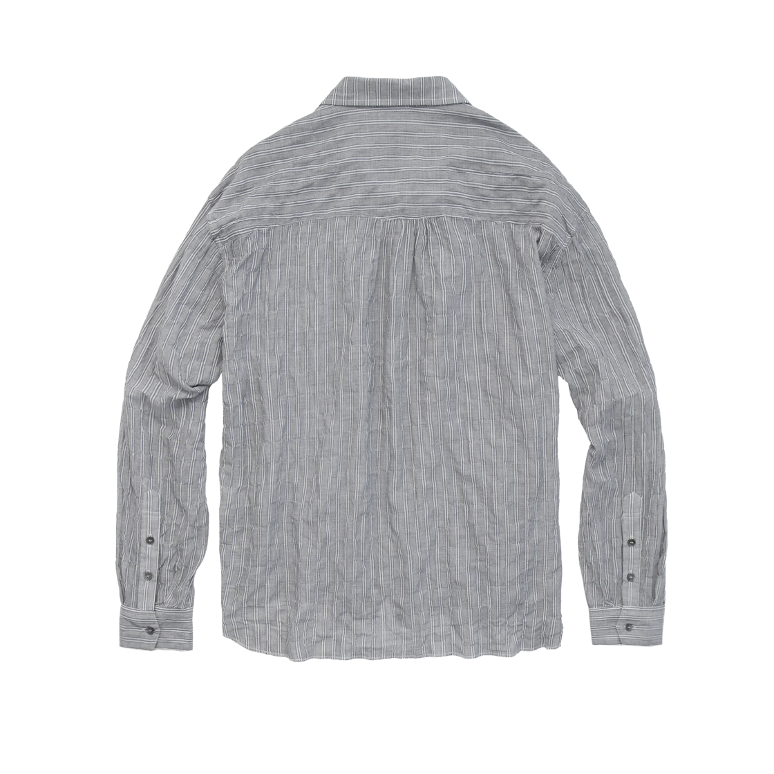 Polyteru - Zip Up Shirts (Striped Gray) product image 2 | TRAB K-Fashion Australia