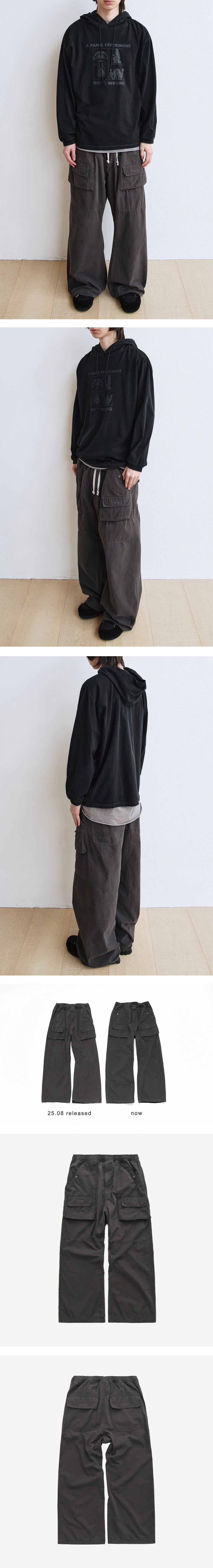 Polyteru - Front Cargo Pants (1.2v Charcoal) product image 3 | TRAB K-Fashion Australia