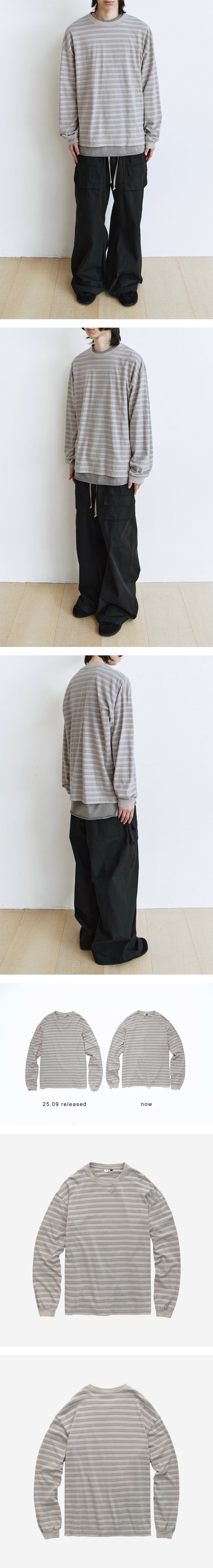 Polyteru - Striped Long Sleeve (Ecru) product image 3 | TRAB K-Fashion Australia