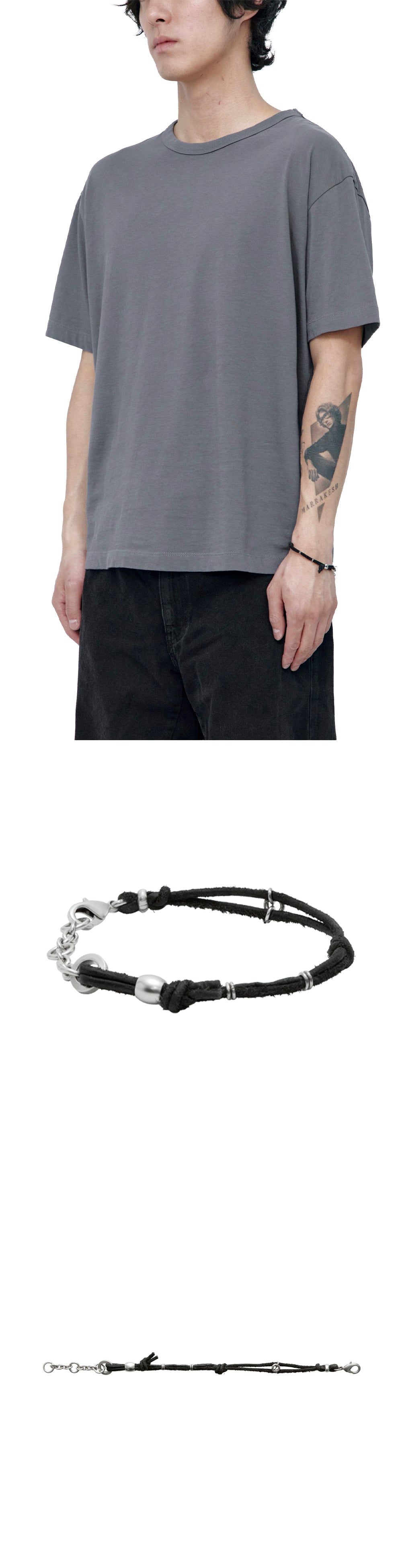 Polyteru - Double Strand Leather Bracelet (Black) product image 3 | TRAB K-Fashion Australia