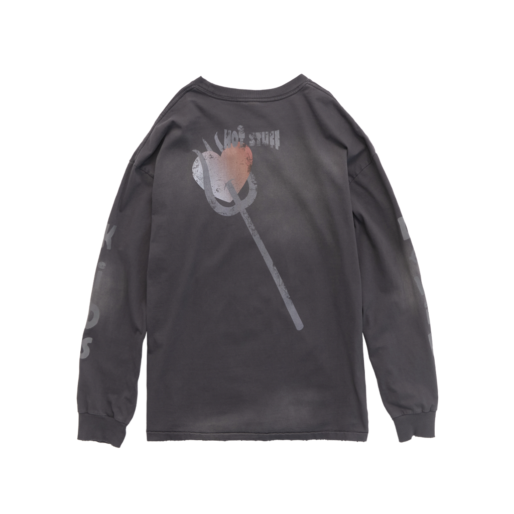 Polyteru - x Hot Stuff Long Sleeves 'Back Spear' Hard (Washed Purple) product image 2 | TRAB K-Fashion Australia
