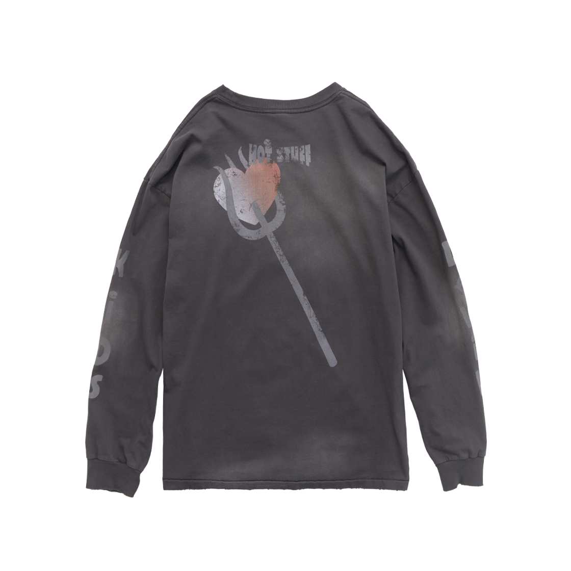 Polyteru - x Hot Stuff Long Sleeves 'Back Spear' Hard (Washed Purple) product image 2 | TRAB K-Fashion Australia