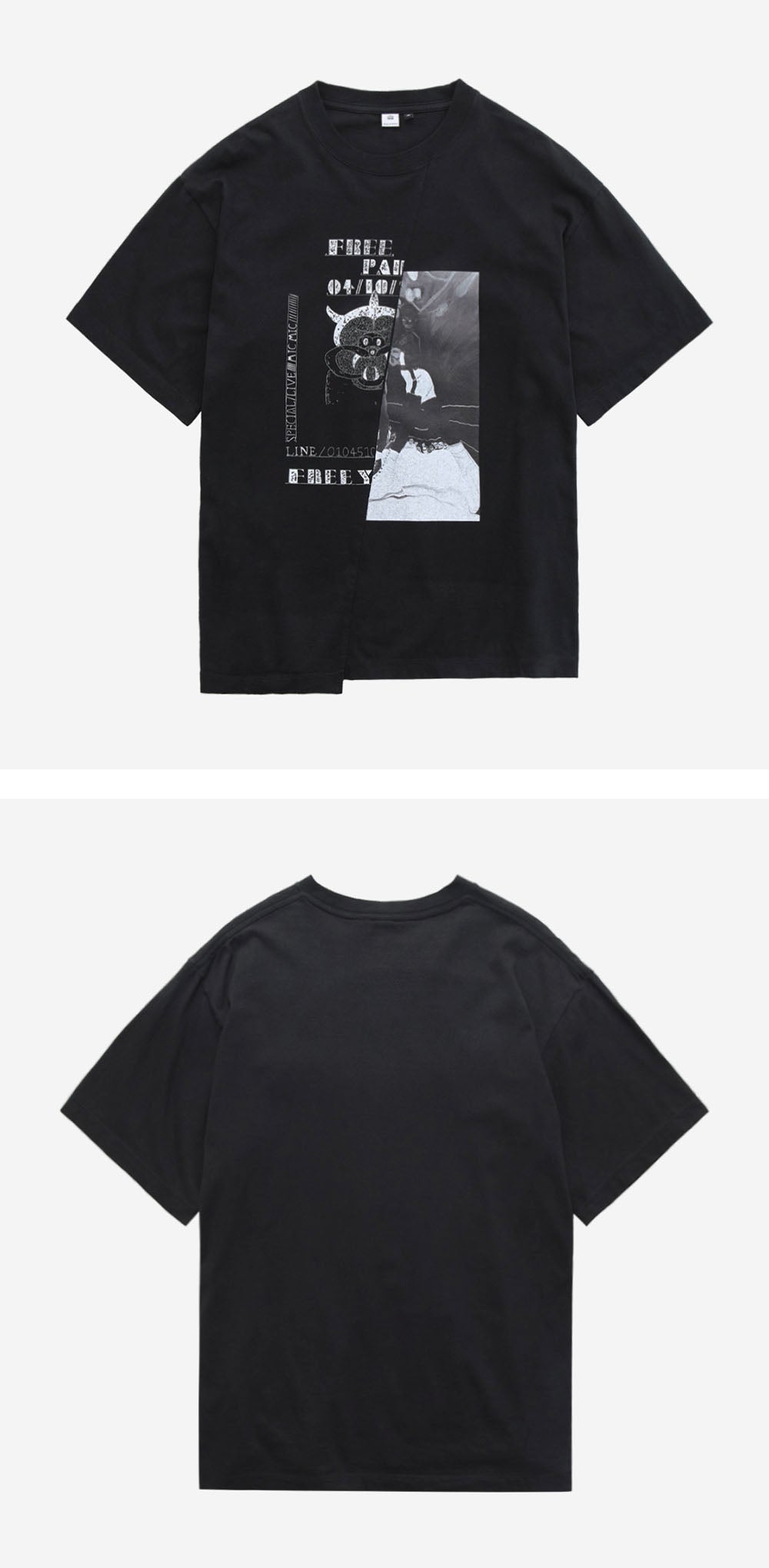 Polyteru - 1011 Slashed Tee (Black) product image 5 | TRAB K-Fashion Australia