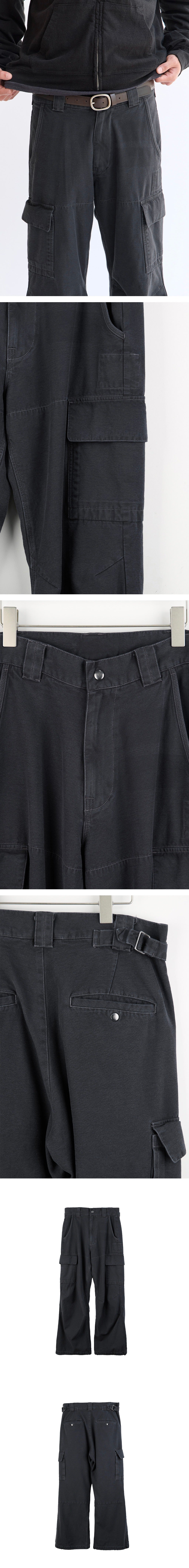 Polyteru - Loosed Cargo Pants (Washed Charcoal) product image 4 | TRAB K-Fashion Australia