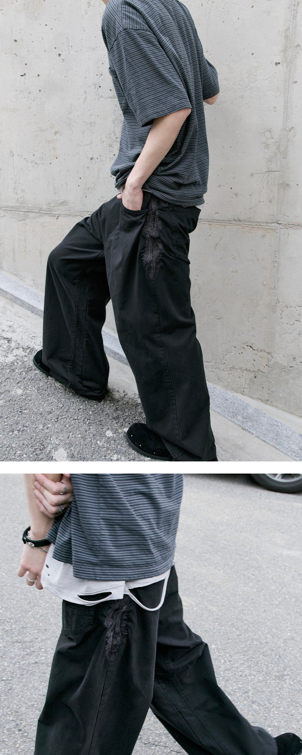 Polyteru - 1011 Feather Gosima Pants (Black) product image 3 | TRAB K-Fashion Australia