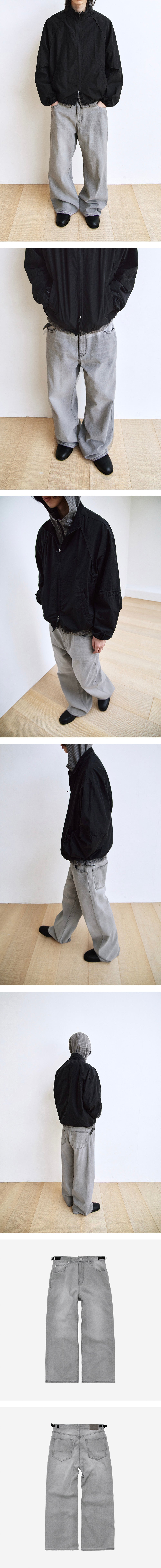 Polyteru - Gosima Denim Pants (Washed Gray) product image 3 | TRAB K-Fashion Australia