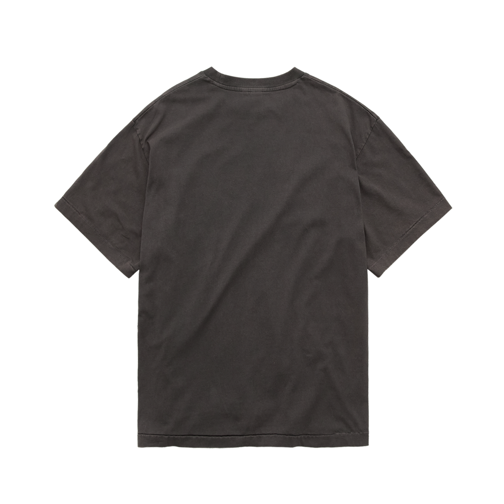 Polyteru - 1/2 Graphic T-Shirt 'Aura Button' Washed (Charcoal Brown) product image 2 | TRAB K-Fashion Australia