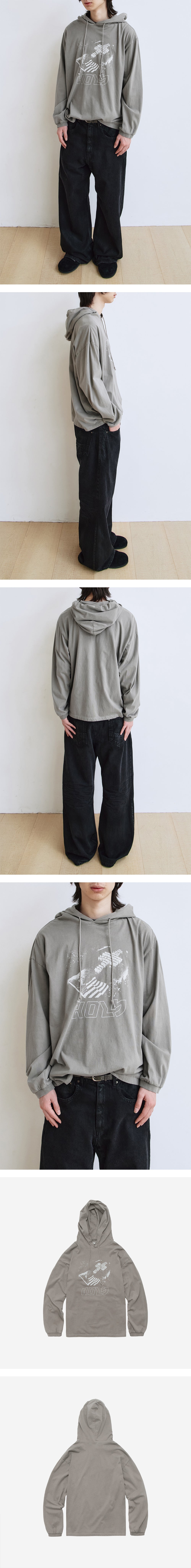 Polyteru - Graphic Hooded Long Sleeves (Holy Gray) product image 3 | TRAB K-Fashion Australia
