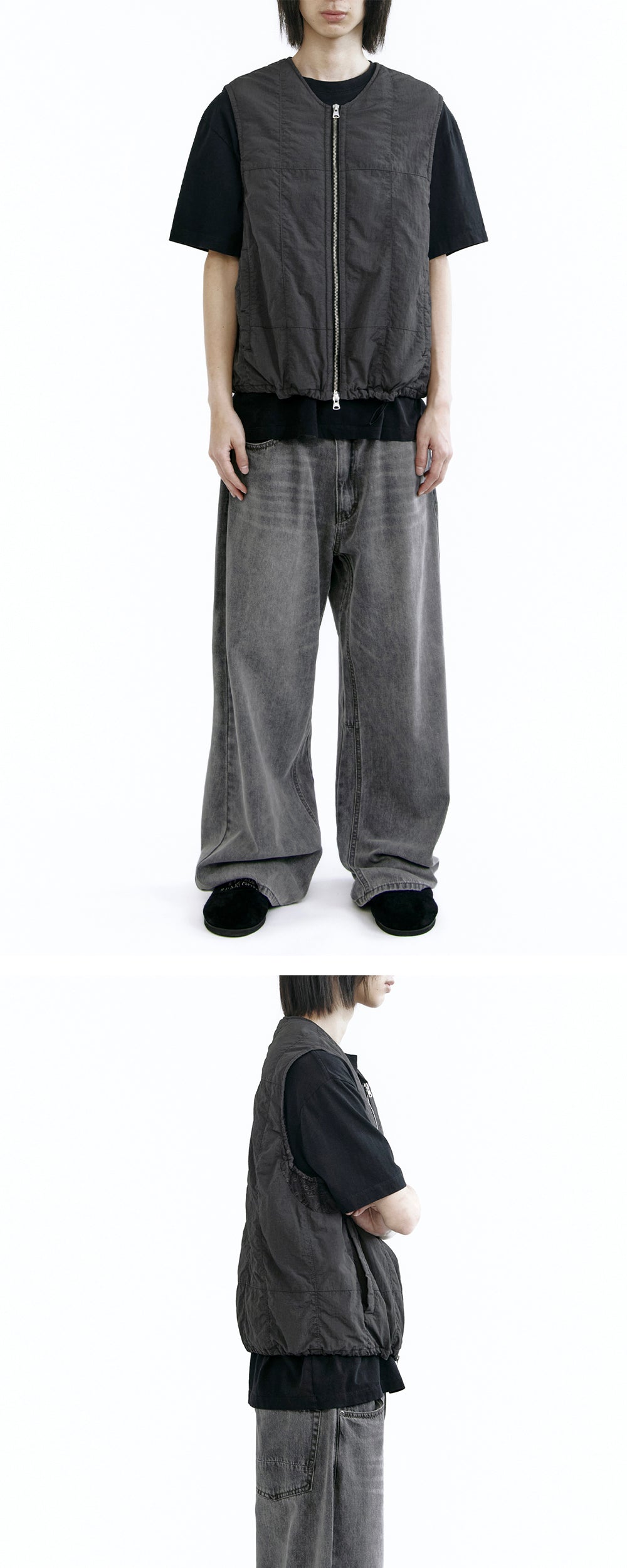 Polyteru - Gosima Denim Pants (Gray) product image 3 | TRAB K-Fashion Australia