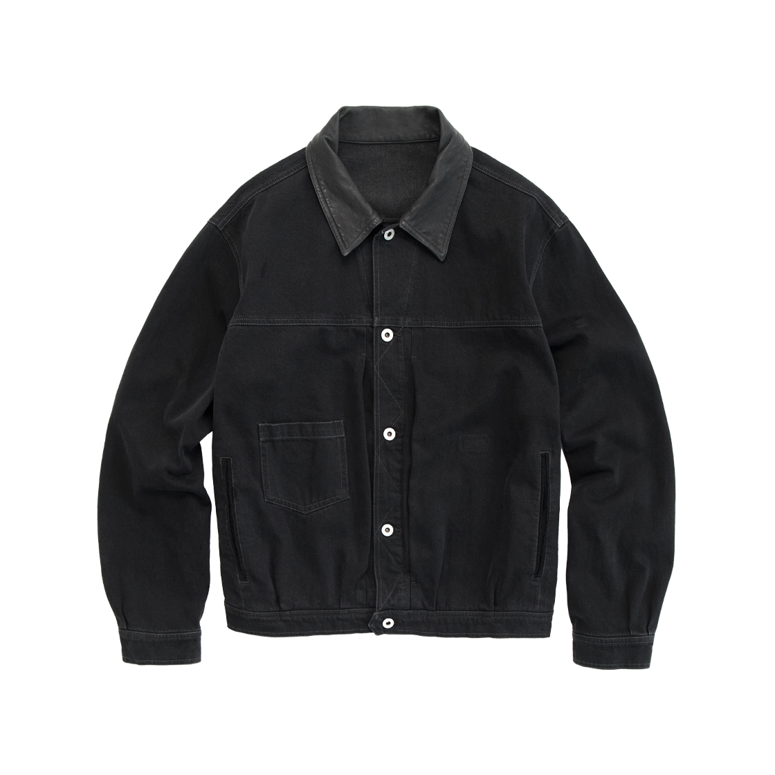 Polyteru - Used Trucker Jacket (Black) product image 1 | TRAB K-Fashion Australia
