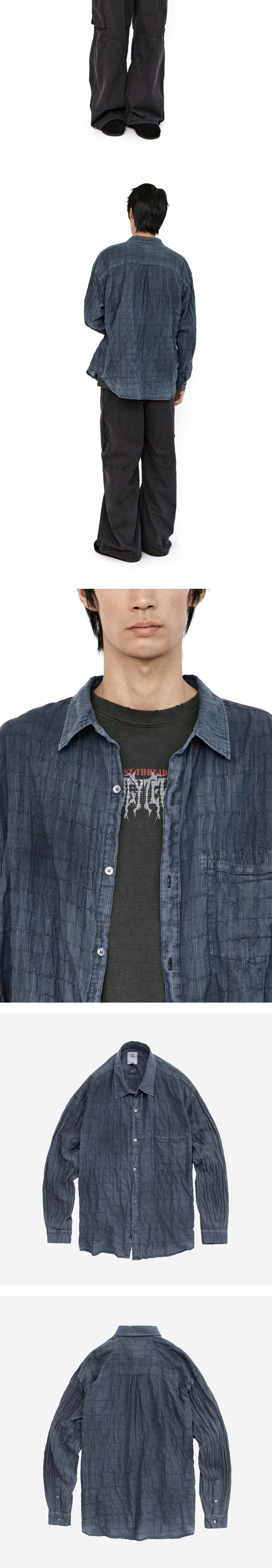 Polyteru - Striped Shirts Dirty (Dyed Blue) product image 4 | TRAB K-Fashion Australia