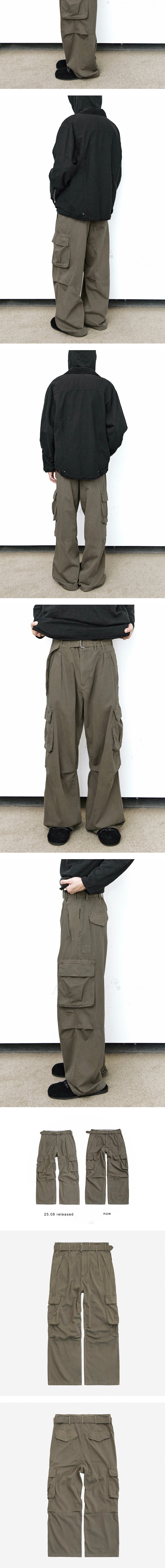 Polyteru - Belted Cargo Pants 1.2v (Deep Beige) product image 4 | TRAB K-Fashion Australia
