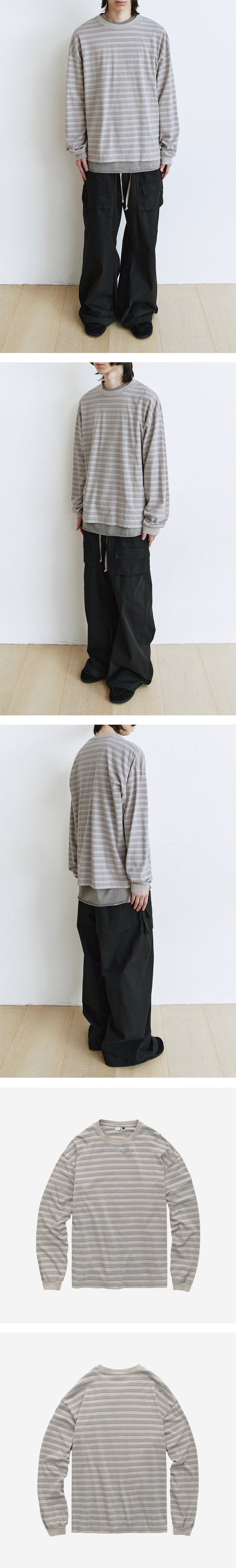 Polyteru - Striped Long Sleeve (Ecru) product image 3 | TRAB K-Fashion Australia