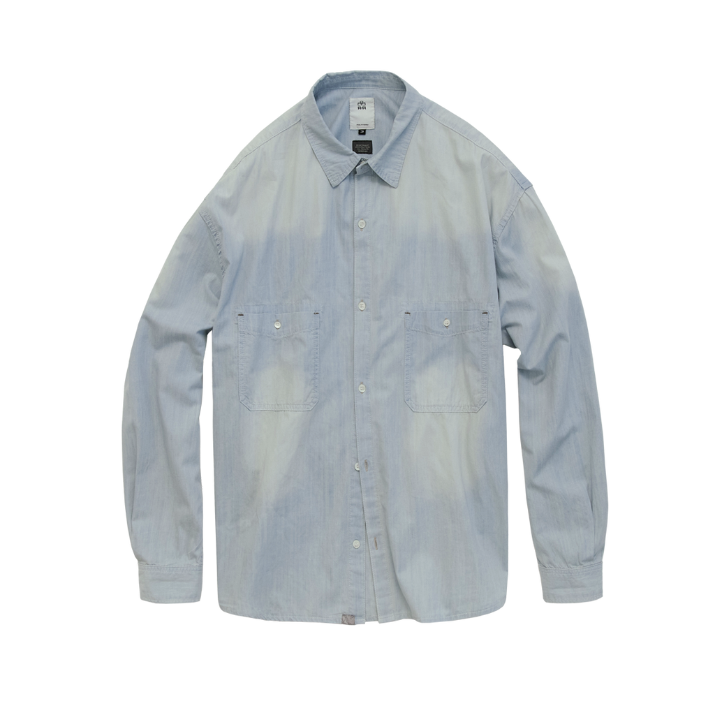 Polyteru - Used Denim Shirt (Light Blue) product image 1 | TRAB K-Fashion Australia
