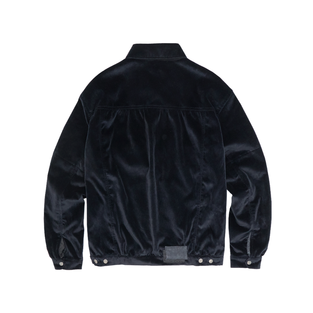 Polyteru - Velour Trucker Jacket (Black) product image 2 | TRAB K-Fashion Australia