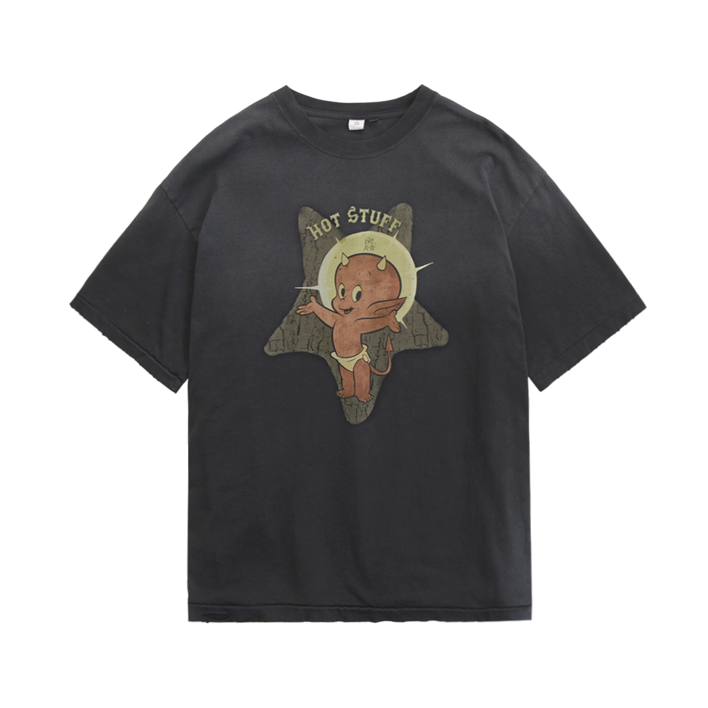 Polyteru - x Hot Stuff 1/2 Sleeves 'Reverse Star' Hard (Washed Black) product image 1 | TRAB K-Fashion Australia