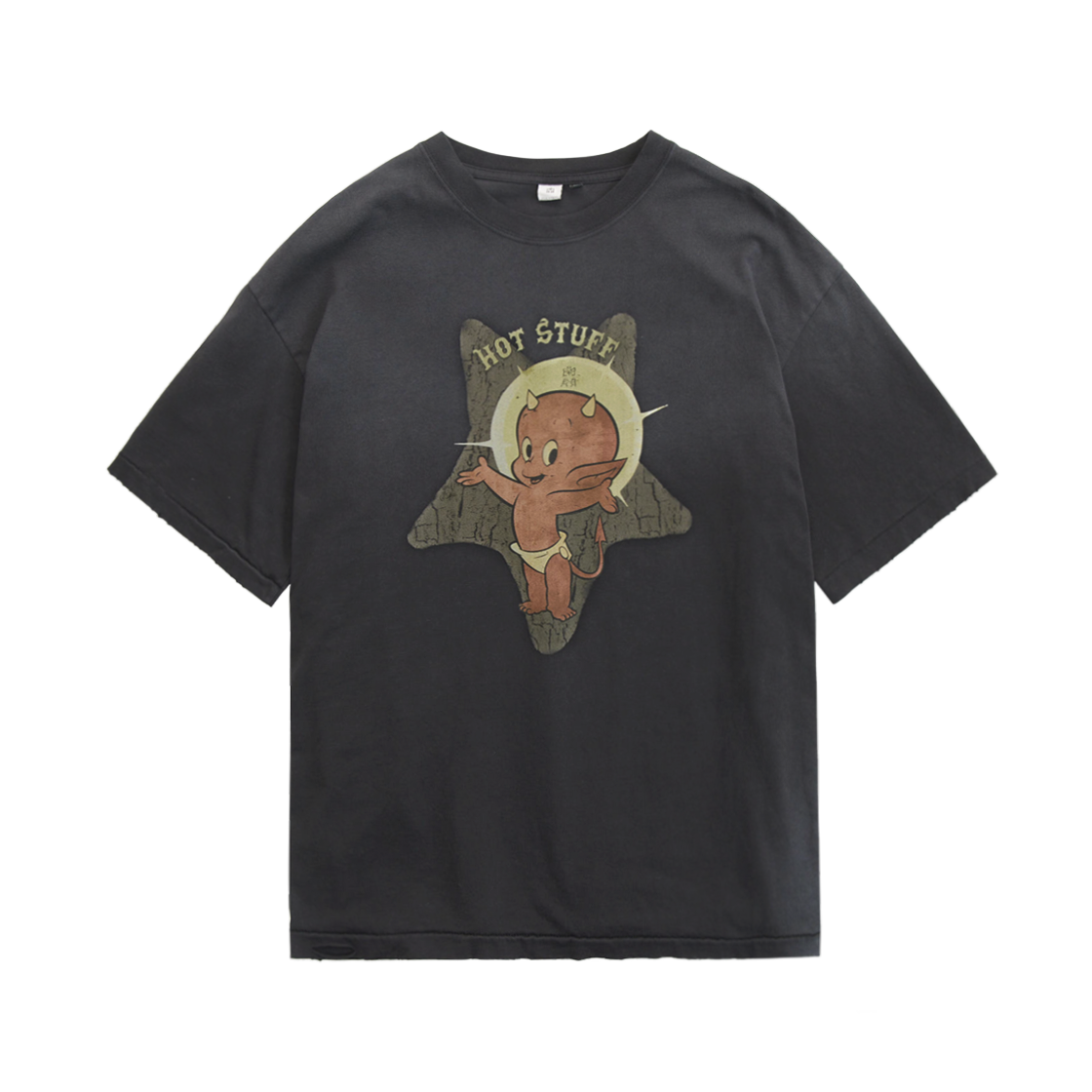Polyteru - x Hot Stuff 1/2 Sleeves 'Reverse Star' Hard (Washed Black) product image 1 | TRAB K-Fashion Australia