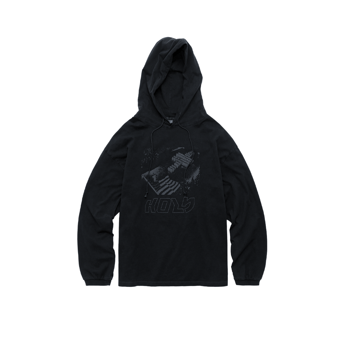 Polyteru - Graphic Hooded Long Sleeves (Holy Ink) product image 1 | TRAB K-Fashion Australia