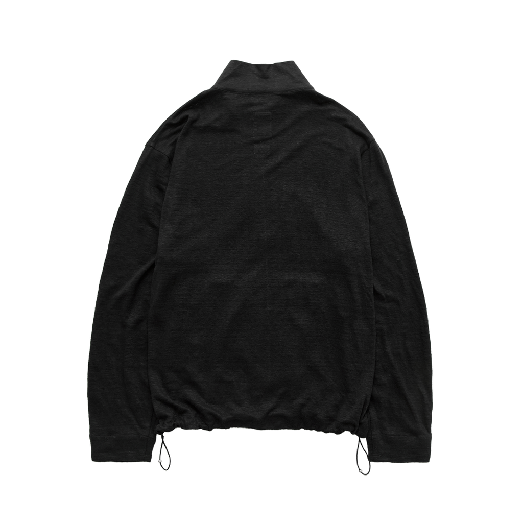 Polyteru - Silky Linen Jersey Zip (Up Black) product image 2 | TRAB K-Fashion Australia