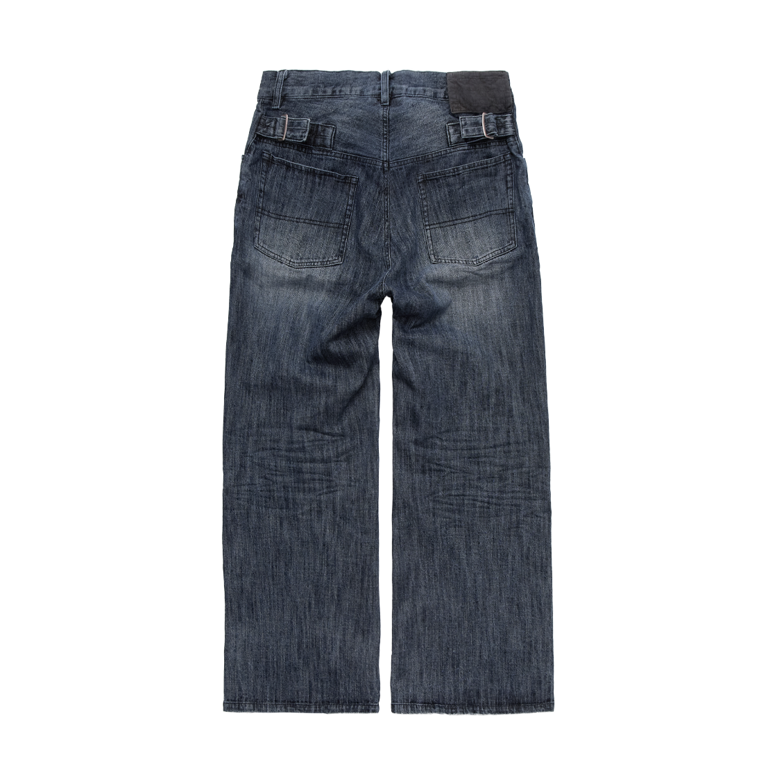 Polyteru - Aged Gosima Denim Pants Washed (Mid Indigo) product image 2 | TRAB K-Fashion Australia