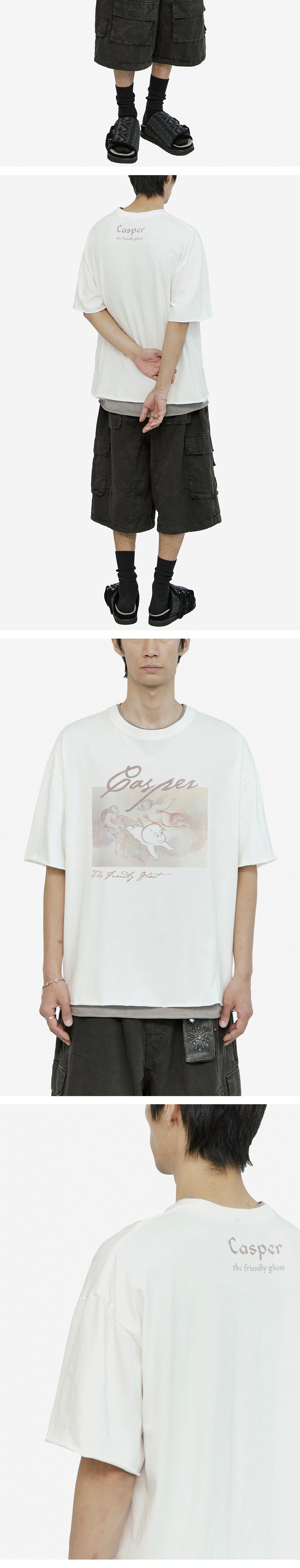 Polyteru - x Casper 1/2 Sleeves 'History' Raw Cut (Used White) product image 4 | TRAB K-Fashion Australia