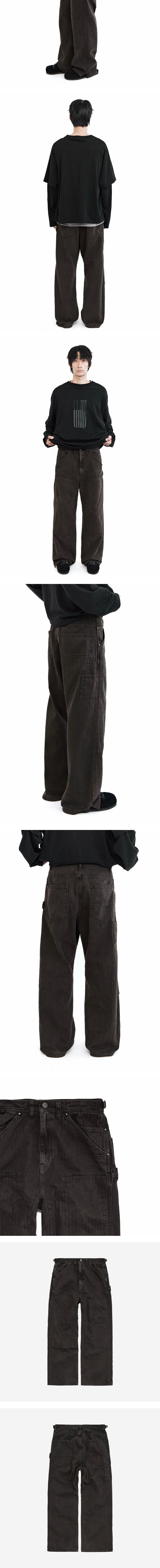 Polyteru - HBT Double Knee Pants (Brown) product image 4 | TRAB K-Fashion Australia