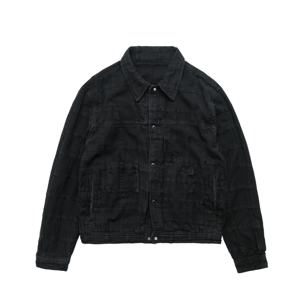 Polyteru - India Patched Trucker Jacket (Black) product image 1 | TRAB K-Fashion Australia