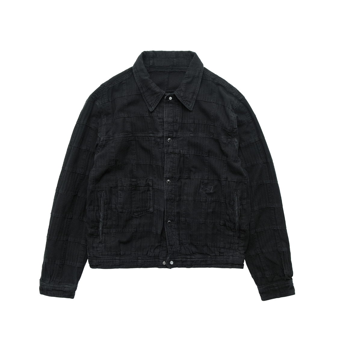 Polyteru - India Patched Trucker Jacket (Black) product image 1 | TRAB K-Fashion Australia