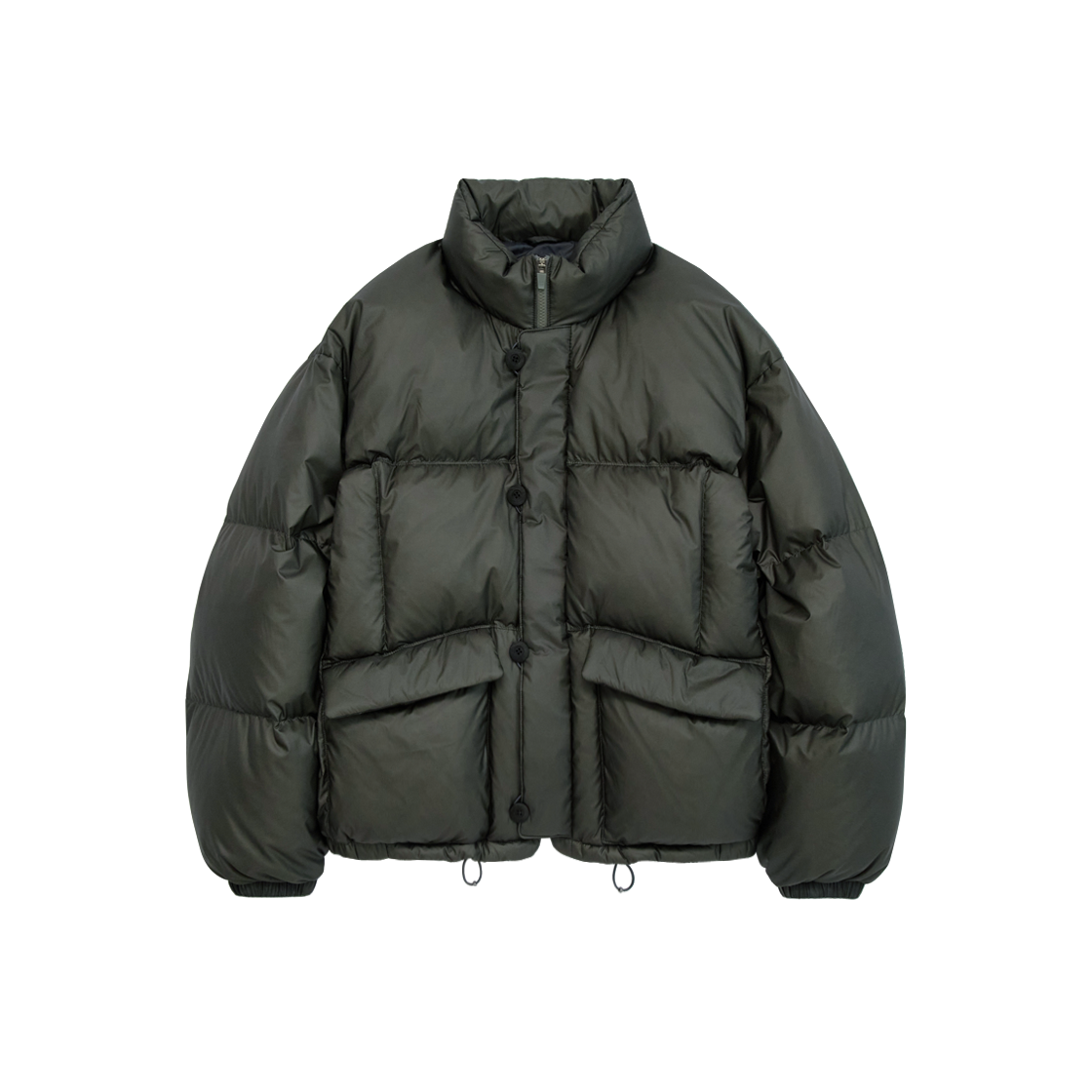 Polyteru - Button Puffer Jacket (Khaki Green) product image 1 | TRAB K-Fashion Australia