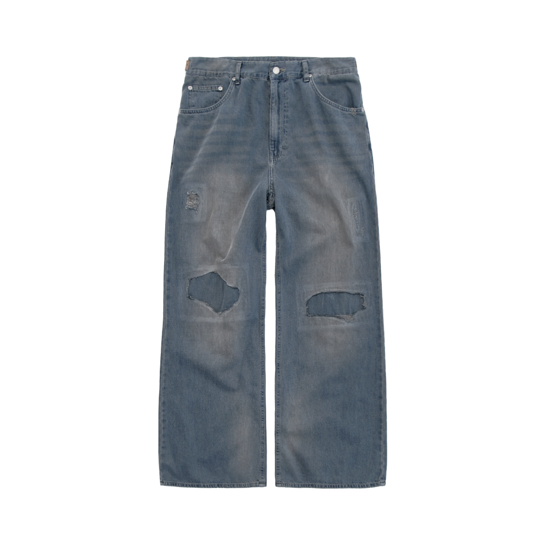Polyteru - Gosima Denim Pants Knee Patch (Light Blue) product image 1 | TRAB K-Fashion Australia