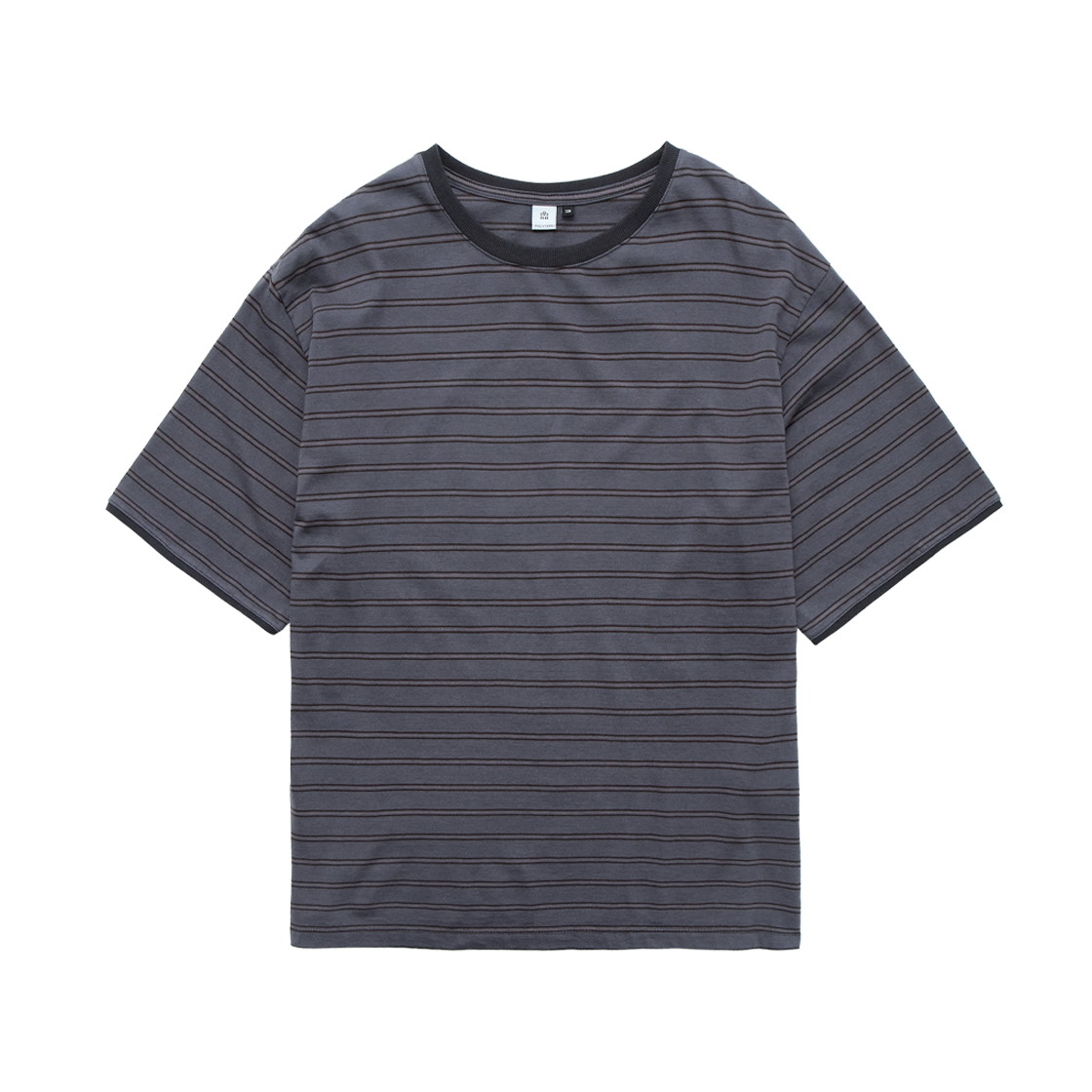 Polyteru - Loosed Striped T-Shirt (Purple Gray) product image 1 | TRAB K-Fashion Australia