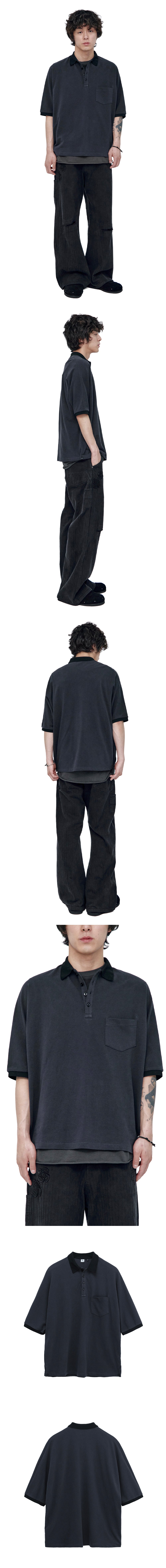 Polyteru - Loosed PK Tee (Charcoal Navy) product image 3 | TRAB K-Fashion Australia