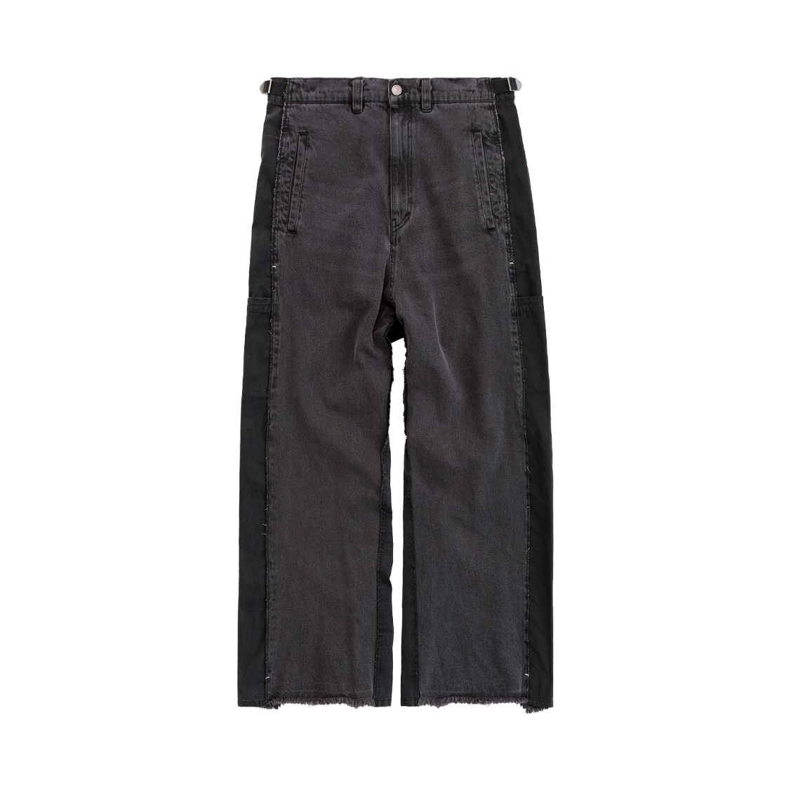 Polyteru - HANK Side Rebuild Denim Pants (Black Purple) product image 1 | TRAB K-Fashion Australia