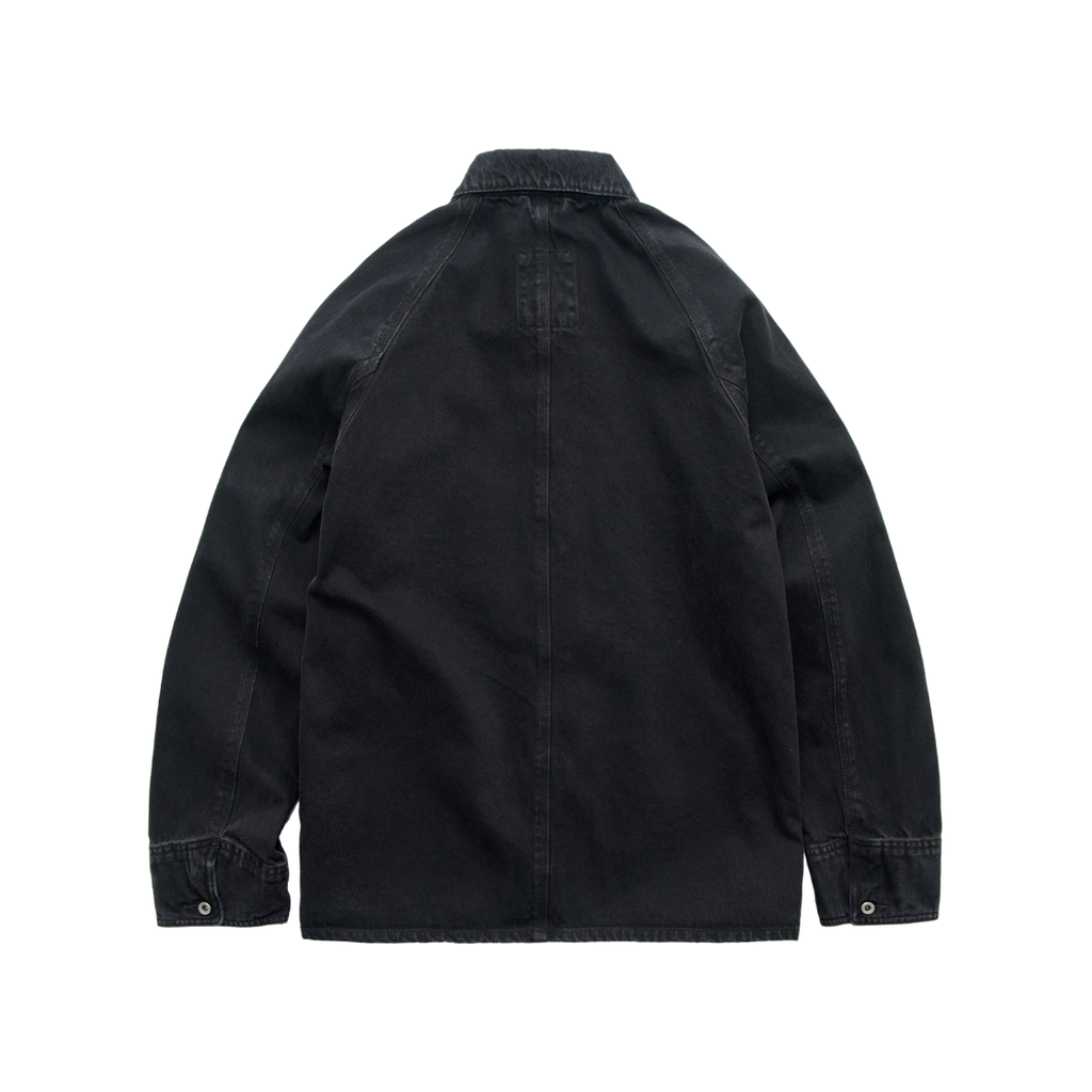 Polyteru - Denim Coverall Jacket (Washed Black) product image 2 | TRAB K-Fashion Australia