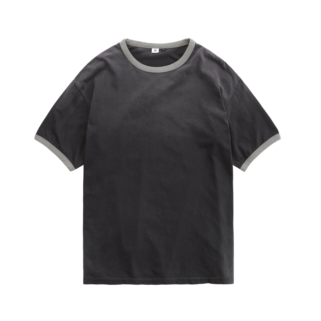 Polyteru - 1/2 Ringer T-Shirt (Faded Charcoal) product image 1 | TRAB K-Fashion Australia