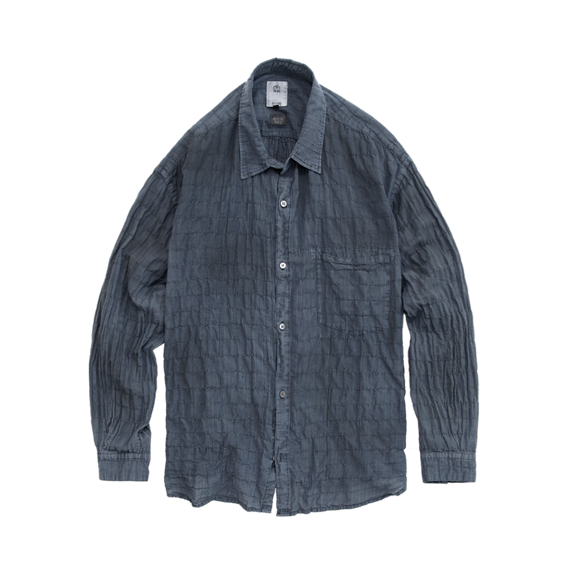 Polyteru - Striped Shirts Dirty (Dyed Blue) product image 1 | TRAB K-Fashion Australia