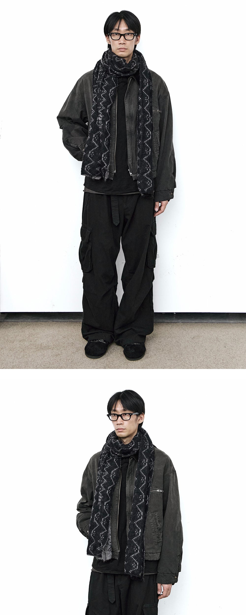 Polyteru - Belted Cargo Pants (1.2v Black) product image 3 | TRAB K-Fashion Australia