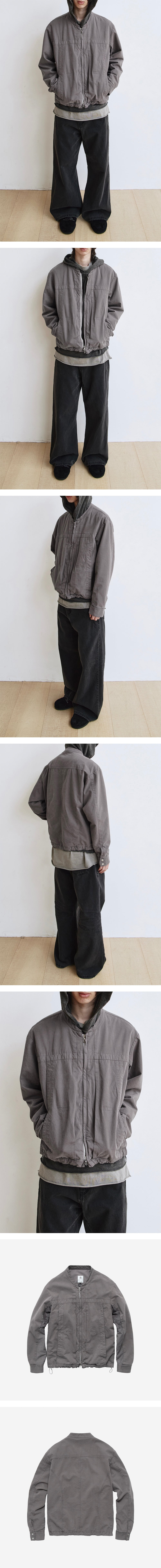Polyteru - Cafe Racer Jacket (Gray) product image 3 | TRAB K-Fashion Australia