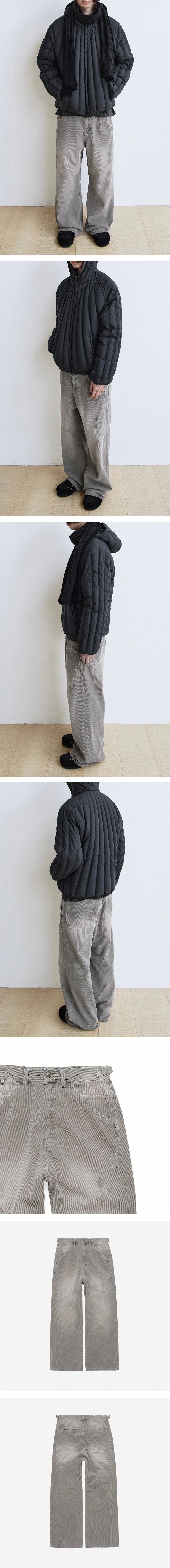 Polyteru - Corduroy Narrow Pants (Dirty Gray) product image 3 | TRAB K-Fashion Australia